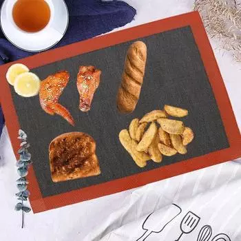 Перфорированный силиконовый коврик для выпечки/хлеба/макарон/печенья, антипригарный противень, подкладка для духовки, принадлежности для выпечки, печенье, кухня красный