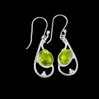 Peridot Gemstone 925 Sterling Silver Jewelry Handmade Earrings1.60 Gift For Her EE-49-1