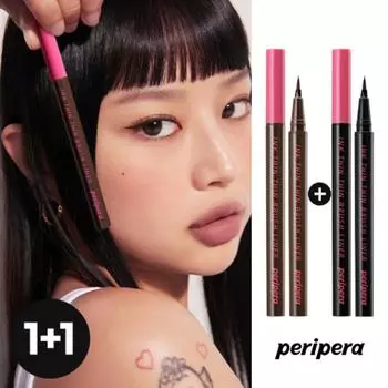 Peripera Тонкая тушь для подводки, нет. 1_Черный нуар, 2 шт.