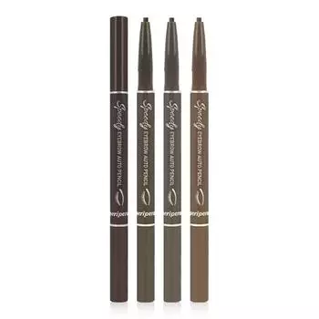 Peripera Speedy Brow Auto Pencil, No. 01 Black Brown, 2 pcs.