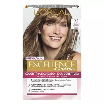 Перманентный краситель Excellence L Oreal Make Up Ash Blonde N 7.1