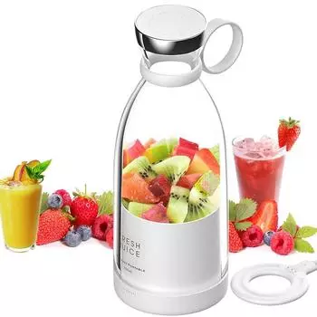 Personal Portable Handheld Smart Mini Juice Maker Smoothie Mixer Household Travel Rechargeable Fresh Blender белый