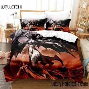 Personality Demoness Bedding Set Single Twin Full Queen King Size Bed Set Adult Kid Bedroom Duvet cover Sets Anime Bed Sheet Set 70x133cm 2pcs