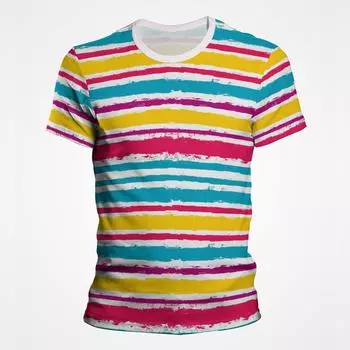 Personality Grace Stripe Abstract Geometry Graphic T Shirts 3d Digital Print Mens Tee Tops Summer Short Sleeve Streetwear Shirts 4XL