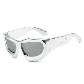 Personalized Bubble Sunglasses Hip Hop Concave Sunglasses Trendy Sunglasses regular