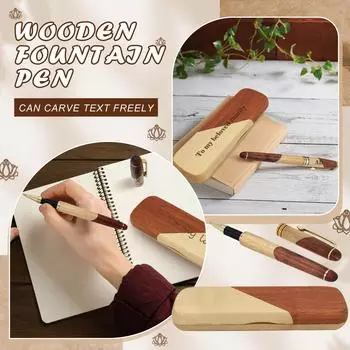 Персонализированный набор ручек-стилусов из двойного дерева - стилус с индивидуальной гравировкой, уникальный подарок, 1,8 мл коричневый