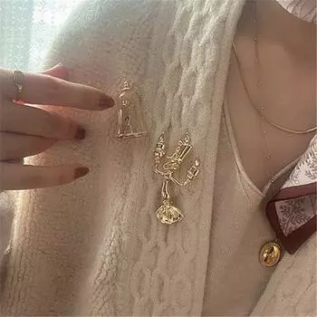 Персонаж Джокер, женская брошь в корейском стиле, булавка для воротника, ювелирные аксессуары, прозрачная бутылка, роза