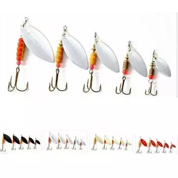 Pesca Spinner Приманка с крючками Металлическая рыболовная приманка Рыболовные аксессуары Ложка Приманки для ловли карпа