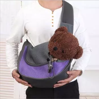 Pet Bags Cat and Dog Travel Portable Messenger Shoulder Bag Breathable Mesh Pet Backpack Pet Supplies S-35x8.5x20 красный