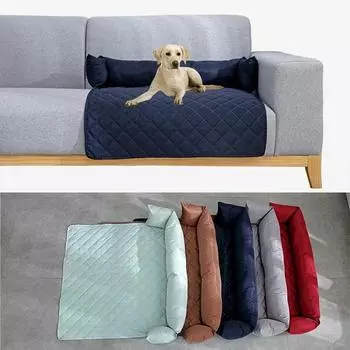Pet Bed Mattress Dog Cat Cushion Waterproof Pad Soft Mat Removable Cover Pillow Kennel Dog Mat Pet Puppy Cushion Mat M(75X75X15cm)