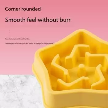 Pet Bowl Dog Bowl Bottom Non-slip Plastic Maze Pet Anti-choking Slow Food Bowl Slow Feeding Bowl зелёный