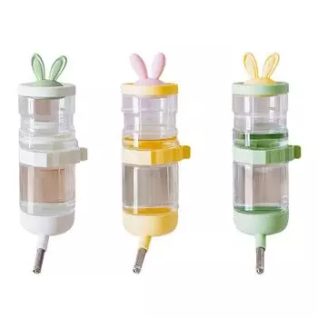 Pet Cats Dogs Drinking Fountain Feeder Pet Cage Hanging Bowl Water Feeder Dispenser For Puppy Cats Dogs Rabbit зелёный