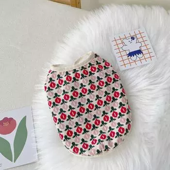 Pet Clothes Small Dog Tulip Vest Lamb Wool Thick Coat Cat Two Feet Teddy Bear Autumn and Winter Clothes Puppy Clothes 10