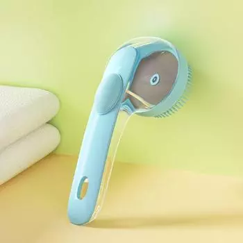 Pet Dog Bath Brush Cat Bath Brush Silicone Bath Massage Brush Handy Gadget Bath for Dog Pet Supplies Pet bath brush [blue] Pet Supplies