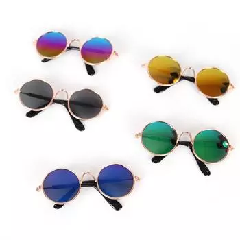 Pet Dog Glasses Cat Accessories Retro Round Glasses For Cat Reflection Cat Sunglasses Eye Wear Glass For Dog And Cat Photos Prop
