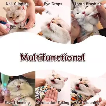Pet Grooming Fixed Cloth Pet Wrap Cloth Nail Cutting Injection Anti Scratch Anti Bite Anti Escape Restraint Bag Pet Patch Cloth 35X35