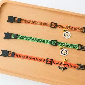 Pet Halloween Collars Dog Collar with Bells for Small Dogs Cats ChIhuahua YoKie Corgi Beauty S 18-30cm