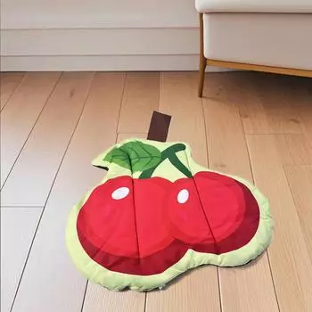Pet Mat With Fruit Pattern For Summer,Pad For Cats And Small Dogs,Washable Pet Mat For Kennel Floor Car Seat Universal For All Seasons One Size красный