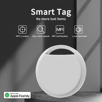 Pet Security Smart Tracker через Apple Find My Key Bluetooth GPS Tracker для наушников багажа MFi Finder IOS Smart Tag чёрный