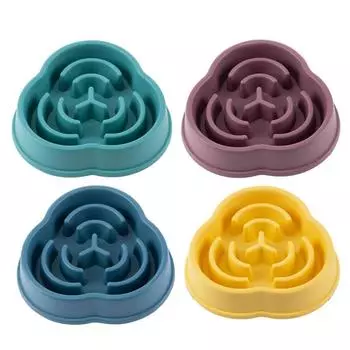 Pet Slow Food Bowl Small Dog Choke-proof Bowl Non-slip Slow Food Feeder Dog Rice Bowl Pet Supplies Available зелёный