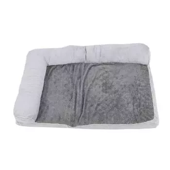 Pet Sofa Bed Short Plush Sponge Filling Soft Washable Comfortable Dog Couch Bed For All Seasons светло-серый