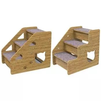 Pet Stairs For Couch 3-Level Wood Pet Stairs & Ramp For Medium/Small Dogs Old Cats Dog/Cat Ladder Wood Non-Slip For Beds And M