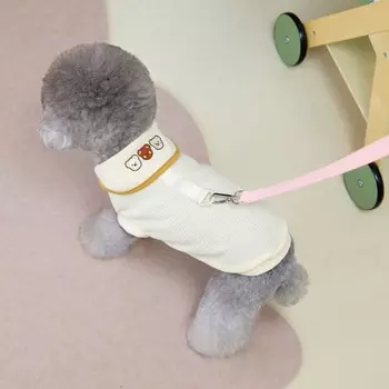 Pet T-shirt Cat Pattern T-shirt Puppy Clothes Teddy Bichon Lapel S