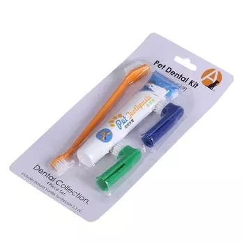 Pet Teeth Cleaning Set For Teddy Dog Brush Bad Breath Tartar Teeth Care Tool Toothpaste Toothbrush Set Pet Supplies