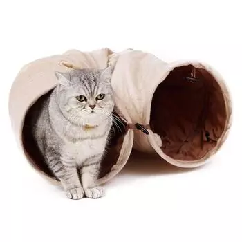 Pet tunnel cat toy drilling hole pet ground rolling dragon cat toy Cat Tunnel Toys with 2 Holes To Explore 25*120cm