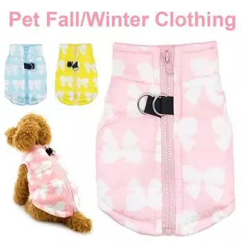 Pet Waterproof Winter Warm Vest For Small Dogs And Cats Zipper Pet Winter Clothing I2o3