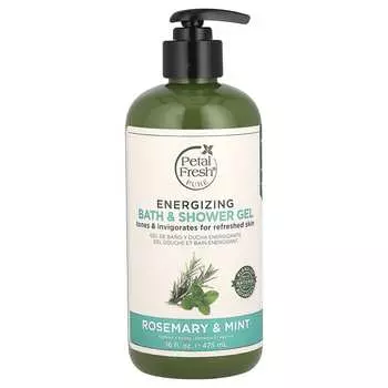 Petal Fresh, Pure, восстанавливающий гель для ванны и душа, розмарин и мята, 16 жидких унций (475 мл)