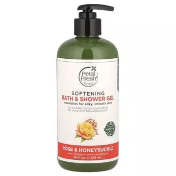 Petal Fresh, Смягчающий гель для ванны и душа, Роза и жимолость, 16 жидких унций (475 мл)