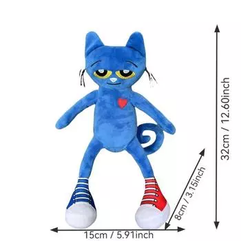 Pete Cat The Hand Puppet Plush Toy Soft Stuffed Animal Doll Kids Gift Cartoon Cat A