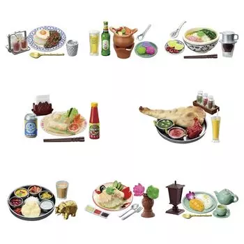 Petit Sample Series Asian Dining 1BOX Приблизительно В115 x Ш70 x Г50 мм Изготовлен из ПВХ Re-ment