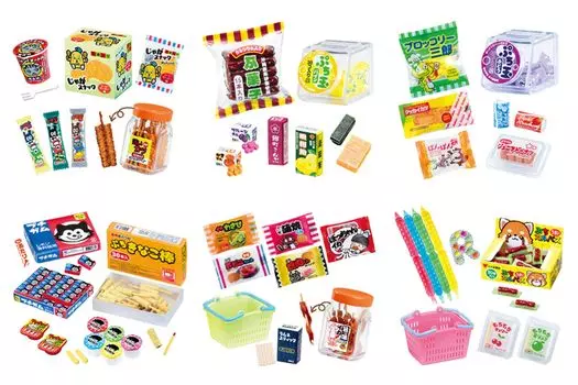 Petit Sample Series Nostalgic Street Corner Candy Shop 1BOX Приблизительно В115 x Ш70 x Г60 мм Изготовлен из ПВХ Re-ment ABS,