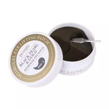 Petitfee Black Pearl & Gold Hydrogel Eye Patch 60 листов Korea Cosmetic 1EA