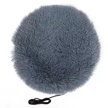 Pets Winter Plush Electric Blanket Heating Mat for Small Dog Cat USB Charging InterfaceSilver Gray серебряный серый