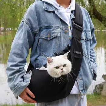 Petskd Pet Dog Sling Carrier Bag Outdoor Portable Shoulder Bag Messenger Bag for Cat Walking Bag for Pitching Kitten Neulon Pets Handbag