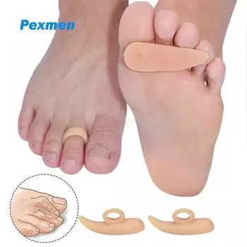 Pexmen 2/4 шт. гелевые выпрямители молоткообразных пальцев ног, корректоры молоткообразных пальцев ног, подушки для выпрямления молоткообразных и перекрывающих друг друга пальцев ног