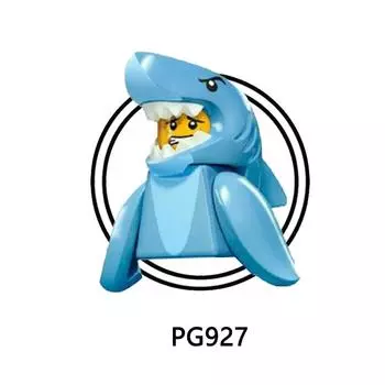 PG927 - PG930 Конструкторы Мультяшный Аниме Персонаж Акула Выпускники Кирпичики Фигурки Персонажей Детские Игрушки