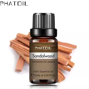 PHATOIL 10/20/30/60 мл натуральное эфирное масло сандалового дерева для ароматерапии, диффузоры, освежение воздуха, облегчение тела, очистка воздуха, бактерицид 1 bottle