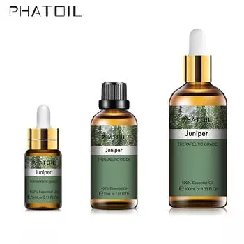 PHATOIL 5/10/30/100 мл эфирные масла можжевельника с капельницей для спа-массажа, увлажнители воздуха, очиститель воздуха, уход за кожей, натуральное ароматическое масло