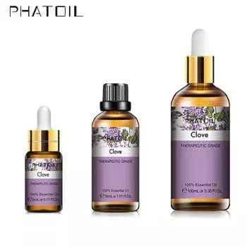 PHATOIL 5/10/30/100 мл чистый растительный экстракт гвоздики эфирное масло хорошо подходит для ухода за кожей, спа-массаж, увлажнители воздуха, очиститель воздуха, ароматические свечи «сделай сам» 1 PC