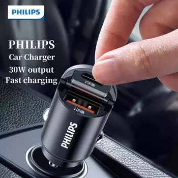 Автомобильное зарядное устройство Philips PHPDLP4006B93 чёрный