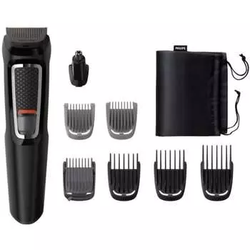 Philips Body Trimmer Multi Grooming 3000 Series Бритва для тела (8 в 1 машинка для стрижки/триммер для бороды/стрижка для носа) MG3730/15 Черный