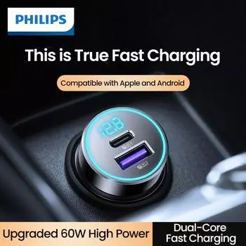 Автомобильное зарядное устройство Philips PHPDLP4116N чёрный