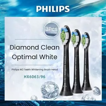 Philips HX6063 Сменная насадка для щетки Sonicare W2 Diamond Clean Optimal White HX6063