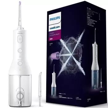 Philips Jet Washer Sonicare Cordless Power Flosser 3000 Оральный ирригатор Тип Водяная струя Белый (X-образная шайба) HX3826/21 белый