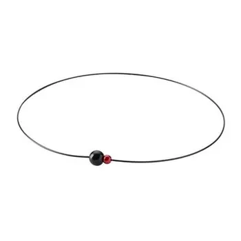 phiten RAKUWA Necklace Wire EXTREME Mirror Ball Twin 40cm Phiten Advanced Technology Black/Red [Stiff Shoulders] [Stiff Neck] [Uses Metax]