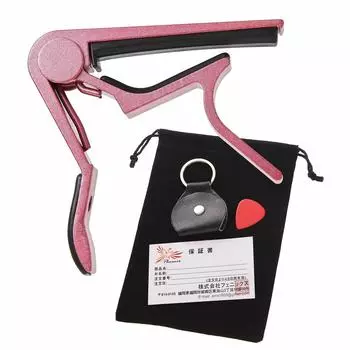 Phoenix Guitar Capo Tast Drawstring Гарантия на товары PINK One-Touch [тип R] Чехол/медиатор/футляр для медиатора/производитель 4 в комплекте (Фея Роза)